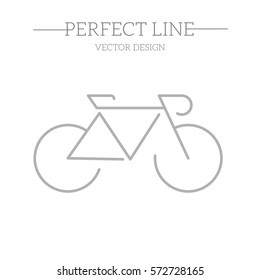 Bicycle outline icon, modern minimal design style