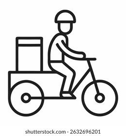 ícone de contorno de bicicleta no fundo branco