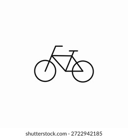 Vector de signo de icono de contorno de bicicleta