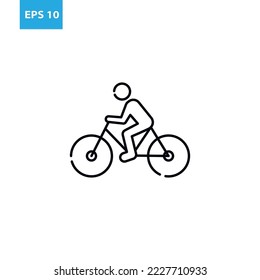Bicycle outline icon Vector illustration