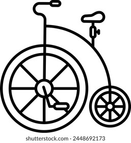 Bicycle outline icon vector illustration