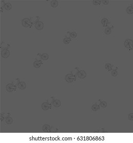 Bicycle outline seamless pattern. Hand drawn vector background. Wrapping paper.