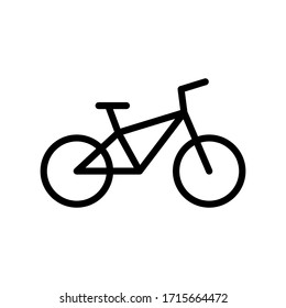 Bicycle outline and thin line icon isolated on white background EPS Vector