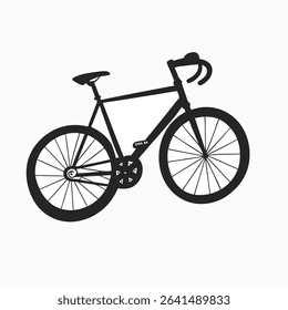 bicycle outline vector on white