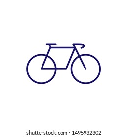 Bicycle outline vector thin icon