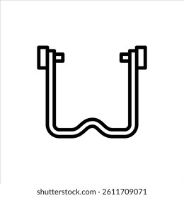 bicycle paddock outline icon. bike paddock black line illustration.