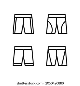bicycle pants line vector silhouette, sweatpants, training pants, 