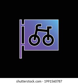 Bicycle Parking blue gradient vector icon