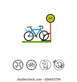 Bicycle Parking Flat Icon