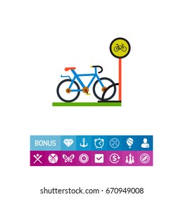 Bicycle Parking Flat Icon
