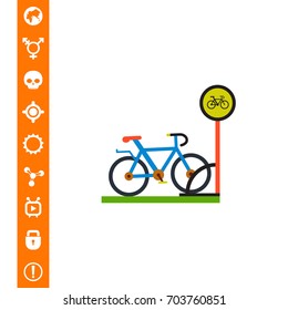 Bicycle Parking Flat Icon