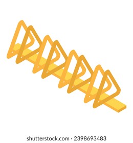 Bicycle parking icon isometric vector. Metal equipment for fixing bike on street. Urban infrastructure, bike sharing
