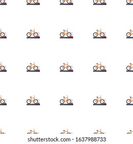 bicycle parking icon pattern seamless isolated on white background. Editable flat bicycle parking icon. bicycle parking icon pattern for web and mobile.