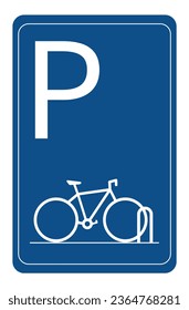 Bicycle parking icon. A place for bicycle transport parking. EPS 10