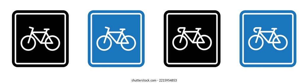 Bicycle parking icon, Bicycle sign area, vector illustration