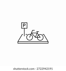bicicleta estacionamento ícone ícone vetor
