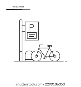 Fahrradparksymbol Vectordesign.