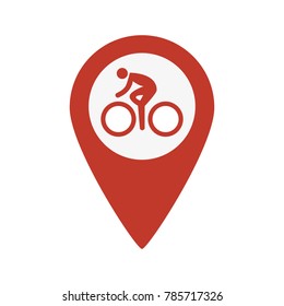 Bicycle Parking Map Pointer Icon on white background. Vector illustration