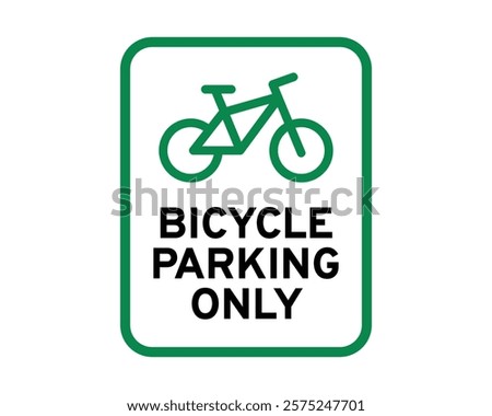 Bicycle Parking Only - Best Quality Vector Art for Designating Exclusive Bike Parking Areas