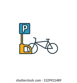 Bicycle Parking outline icon. Thin style design from city elements icons collection. Pixel perfect symbol of bicycle parking icon. Web design, apps, software, print usage.
