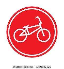 bicycle parking sign icon vector design template illustration in trendy flat style suitable your design web