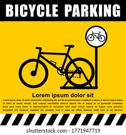 Vehículo de estacionamiento, señalización y autoadhesivo para bicicletas