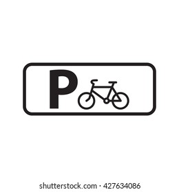 bicycle parking sign vector