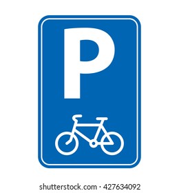 bicycle parking sign vector