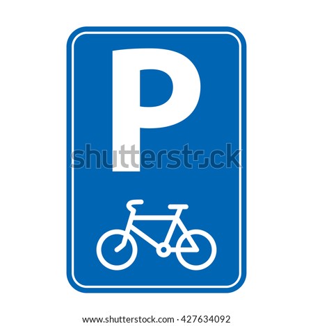 bicycle parking sign vector
