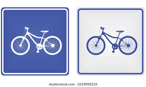 Bicycle parking sign. vector illustration