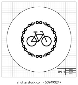 Bicycle parking simple icon