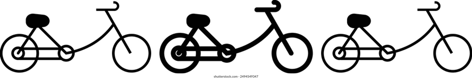 Bicycle parking space zone or bike rack. Sport cyclist banner. Cycling icon eps 10 