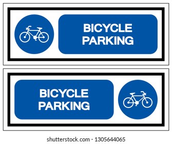 Bicycle Parking Symbol Sign, Vector Illustration, Isolate On White Background Label .EPS10