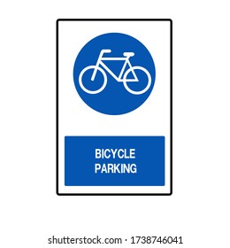 Bicycle Parking Symbol Sign, Vector Illustration, Isolate On White Background Icon. EPS10.