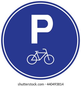  Bicycle Parking Vector Sign 