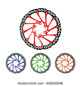 Bicycle parts. Brake disk. Set.