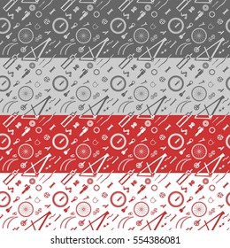 Bicycle parts pattern. 