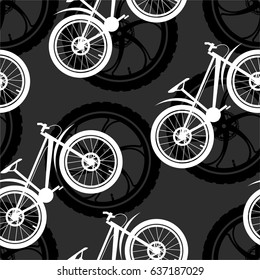Bicycle parts. A pattern from cast sports bicycle wheels and mountain sports bicycles.