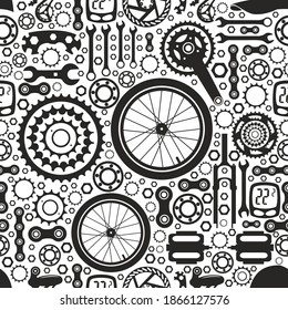 Bicycle Parts Vector Images Seamless Pattern Stock Vector (Royalty Free ...