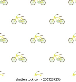 Bicycle pattern seamless background texture repeat wallpaper geometric vector