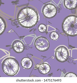 bicycle pattern set, pop art pattern, 
retro bicycle illustration background