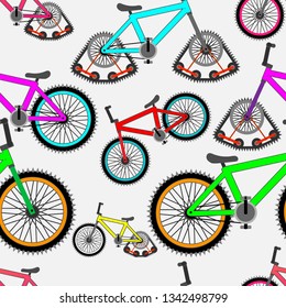 bicycle pattern with spikes on wheels and crawler