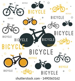bicycle patterns with various shapes, and bright colors suitable for decoration and others.