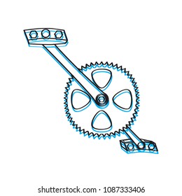 Bicycle pedal in a gear