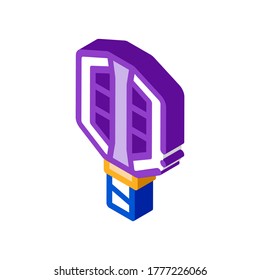 Vector de iconos del pedal de bicicleta. Señal de pedal de bicicleta isométrica. Ilustración de símbolo aislado de color
