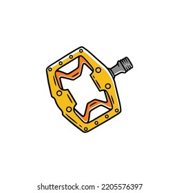 Bicycle pedal illustration vector design on white background