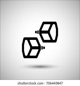 Bicycle pedals. Vector icon. More Icon in set.