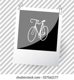 Fahrrad. Fotoframe Vektorsymbol.