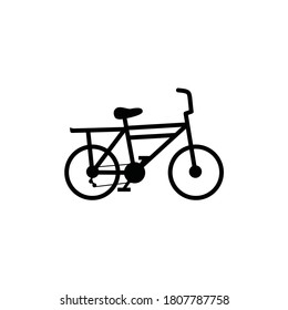 bicicleta con ilustración vectorial de pilón, aislada en blanco, silueta de bicicleta, eps 10
