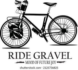 A bicycle for pleasure and  adventure in vector